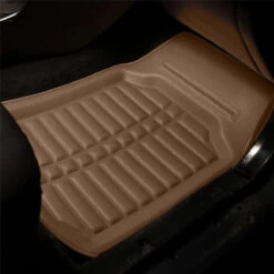 Deep Tray Non-Slip PU Leather Floor Mats - Front Set Beige(Deep Tray Non Slip Pu Leather Floor Mats Front Set Beige) -FH Group 14409brown int passenger 59e048c7 499b 49dd 88ac ad1d908b64be