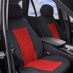 Neosupreme Deluxe Quality Car Seat Cushions - Front Set Red(Neosupreme Deluxe Quality Car Seat Cushions Front Set Red) -FH Group 3red 1