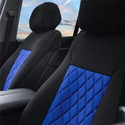 Neosupreme Deluxe Quality Car Seat Cushions - Front Set Blue(Neosupreme Deluxe Quality Car Seat Cushions Front Set Blue) -FH Group 4blue 1