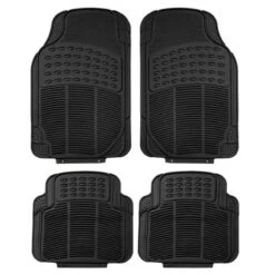 High Quality Trimmable Non-Slip Rubber Floor Mats - Full Set Black(High Quality Trimmable Non Slip Rubber Floor Mats Full Set Black)