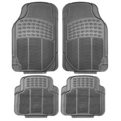 High Quality Trimmable Non-Slip Rubber Floor Mats - Full Set Gray(High Quality Trimmable Non Slip Rubber Floor Mats Full Set Gray)