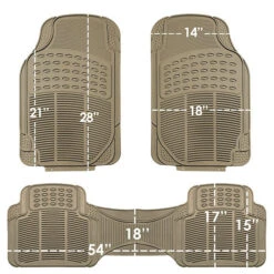 High Quality ClimaProof Trimmable Non-Slip Vinyl Floor Mats - Full Set Beige(High Quality Climaproof Trimmable Non Slip Vinyl Floor Mats Full Set Beige) -FH Group 88 F11306 beige 06