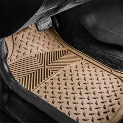 ClimaProof Trimmable Non-Slip Vinyl Floor Mats - 3 Row Beige(Climaproof Trimmable Non Slip Vinyl Floor Mats 3 Row Beige) -FH Group 88 F113073ROW beige 02