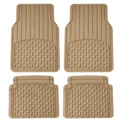 4 Piece Liners Trimmable ClimaProof Non-Slip Vinyl Floor Mats - Full Set Beige(4 Piece Liners Trimmable Climaproof Non Slip Vinyl Floor Mats Full Set Beige)