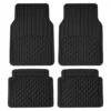 4 Piece Liners Trimmable ClimaProof Non-Slip Vinyl Floor Mats - Full Set Black(4 Piece Liners Trimmable Climaproof Non Slip Vinyl Floor Mats Full Set Black)