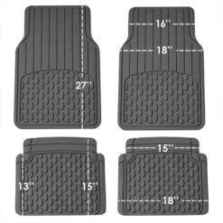 4 Piece Liners Trimmable ClimaProof Non-Slip Vinyl Floor Mats - Full Set Gray(4 Piece Liners Trimmable Climaproof Non Slip Vinyl Floor Mats Full Set Gray) 9 4 Piece Liners Trimmable ClimaProof Non-Slip Vinyl Floor Mats - Full Set Gray(4 Piece Liners Trimmable Climaproof Non Slip Vinyl Floor Mats Full Set Gray) -FH Group 88 F11308 gray 06