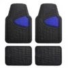 Premium Tall Channel Trimmable Non-Slip Rubber Floor Mats - Full Set Blue(Premium Tall Channel Trimmable Non Slip Rubber Floor Mats Full Set Blue)