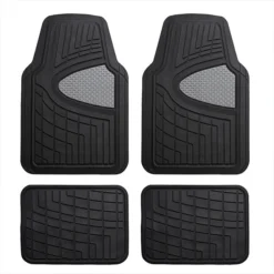 Premium Tall Channel Trimmable Non-Slip Rubber Floor Mats - Full Set Gray(Premium Tall Channel Trimmable Non Slip Rubber Floor Mats Full Set Gray)