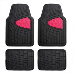 Premium Tall Channel Trimmable Non-Slip Rubber Floor Mats - Full Set Pink(Premium Tall Channel Trimmable Non Slip Rubber Floor Mats Full Set Pink)