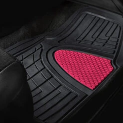 Premium Tall Channel Trimmable Non-Slip Rubber Floor Mats - Full Set Pink(Premium Tall Channel Trimmable Non Slip Rubber Floor Mats Full Set Pink) -FH Group 88 F11311 pink 03