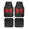 Trimmable ClimaProof Monster Eye Non-Slip Rubber Floor Mats - Full Set Burgundy(Trimmable Climaproof Monster Eye Non Slip Rubber Floor Mats Full Set Burgundy)