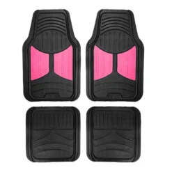 Trimmable ClimaProof Monster Eye Non-Slip Rubber Floor Mats - Full Set Pink(Trimmable Climaproof Monster Eye Non Slip Rubber Floor Mats Full Set Pink)