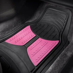 Trimmable ClimaProof Monster Eye Non-Slip Rubber Floor Mats - Full Set Pink(Trimmable Climaproof Monster Eye Non Slip Rubber Floor Mats Full Set Pink) 8 Trimmable ClimaProof Monster Eye Non-Slip Rubber Floor Mats - Full Set Pink(Trimmable Climaproof Monster Eye Non Slip Rubber Floor Mats Full Set Pink) -FH Group 88 F11313 pink 03
