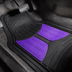 Trimmable ClimaProof Monster Eye Non-Slip Rubber Floor Mats - Full Set Purple(Trimmable Climaproof Monster Eye Non Slip Rubber Floor Mats Full Set Purple) -FH Group 88 F11313 purple 02