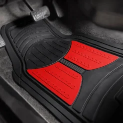 Trimmable ClimaProof Monster Eye Non-Slip Rubber Floor Mats - Full Set Red(Trimmable Climaproof Monster Eye Non Slip Rubber Floor Mats Full Set Red) -FH Group 88 F11313 red 02