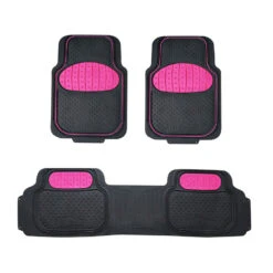 Heavy Duty ClimaProof Trimmable Touchdown Non-Slip Rubber Floor Mats Pink(Heavy Duty Climaproof Trimmable Touchdown Non Slip Rubber Floor Mats Pink)