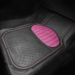 Heavy Duty ClimaProof Trimmable Touchdown Non-Slip Rubber Floor Mats Pink(Heavy Duty Climaproof Trimmable Touchdown Non Slip Rubber Floor Mats Pink) -FH Group 88 F11500 pink 04