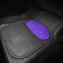 Heavy Duty ClimaProof Trimmable Touchdown Non-Slip Rubber Floor Mats Purple(Heavy Duty Climaproof Trimmable Touchdown Non Slip Rubber Floor Mats Purple) -FH Group 88 F11500 purple 04