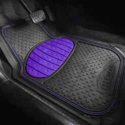 Heavy Duty ClimaProof Trimmable Touchdown Non-Slip Rubber Floor Mats Purple(Heavy Duty Climaproof Trimmable Touchdown Non Slip Rubber Floor Mats Purple) -FH Group 88 F11500 purple 05