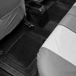 Non-Slip Carpet Floor Mats With PU Leather Trim - Full Set Black(Non Slip Carpet Floor Mats With Pu Leather Trim Full Set Black) -FH Group 88 F14408 black 03