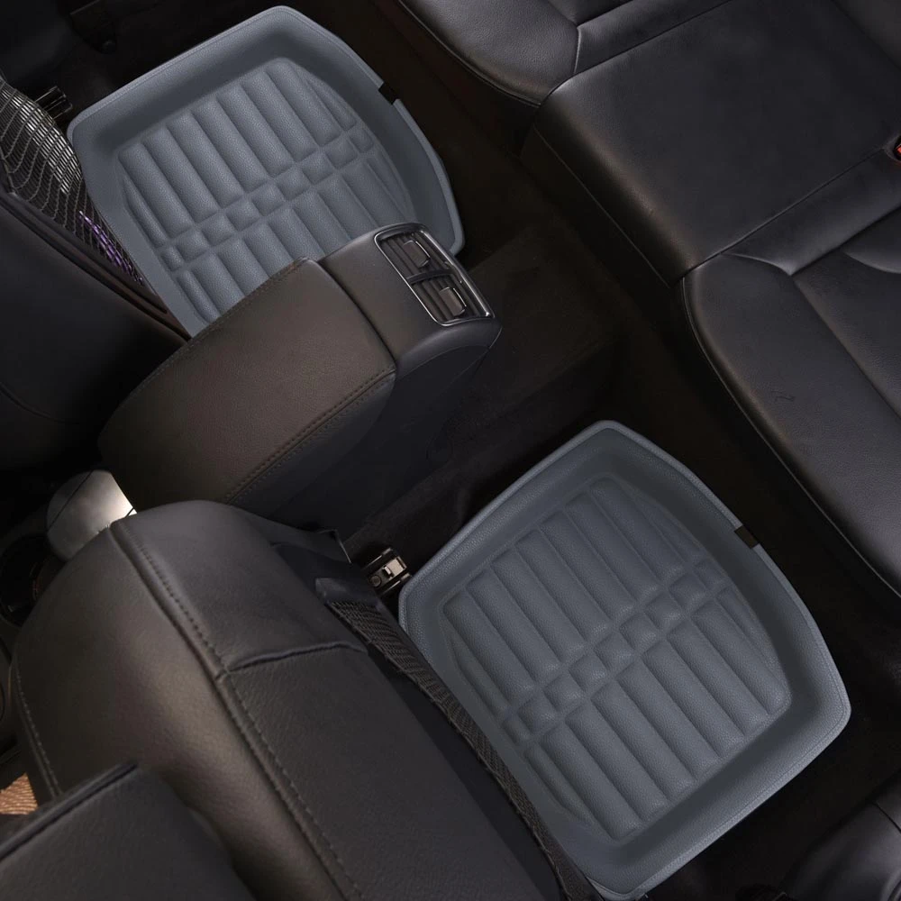 Deep Tray Non-Slip Faux Leather Floor Mats - Full Set Gray(Deep Tray Non Slip Faux Leather Floor Mats Full Set Gray) 6 Deep Tray Non-Slip Faux Leather Floor Mats - Full Set Gray(Deep Tray Non Slip Faux Leather Floor Mats Full Set Gray) - Image 6