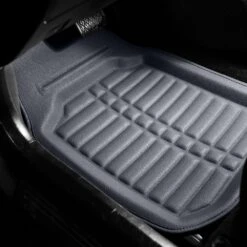 Deep Tray Non-Slip Faux Leather Floor Mats - Full Set Gray(Deep Tray Non Slip Faux Leather Floor Mats Full Set Gray) 9 Deep Tray Non-Slip Faux Leather Floor Mats - Full Set Gray(Deep Tray Non Slip Faux Leather Floor Mats Full Set Gray) -FH Group 88 F14409 gray 03