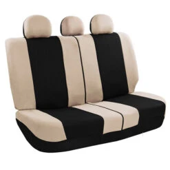Light & Breezy Flat Cloth Seat Covers - Rear Beige / Black(Light Amp Breezy Flat Cloth Seat Covers Rear Beige Black)
