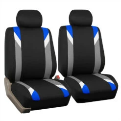 Premium Modernistic Flat Cloth Seat Covers - Front Set Blue(Premium Modernistic Flat Cloth Seat Covers Front Set Blue)