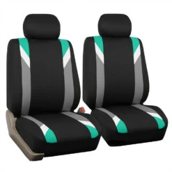 Premium Modernistic Flat Cloth Seat Covers - Front Set Mint(Premium Modernistic Flat Cloth Seat Covers Front Set Mint)
