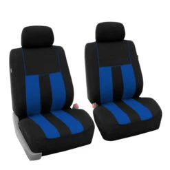 Striking Striped Seat Covers - Front Set Blue(Striking Striped Seat Covers Front Set Blue)
