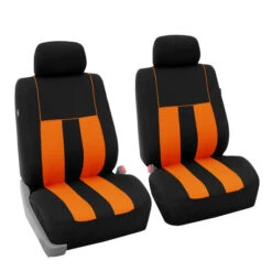 Striking Striped Seat Covers - Front Set Orange(Striking Striped Seat Covers Front Set Orange)