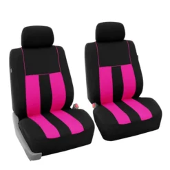 Striking Striped Seat Covers - Front Set Pink(Striking Striped Seat Covers Front Set Pink)