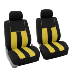 Striking Striped Seat Covers - Front Set Yellow(Striking Striped Seat Covers Front Set Yellow)
