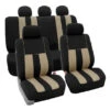 Striking Striped Seat Covers - Full Set Beige(Striking Striped Seat Covers Full Set Beige)