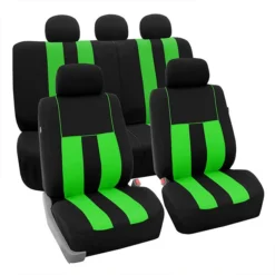 Striking Striped Seat Covers - Full Set Green(Striking Striped Seat Covers Full Set Green)
