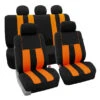 Striking Striped Seat Covers - Full Set Orange(Striking Striped Seat Covers Full Set Orange)