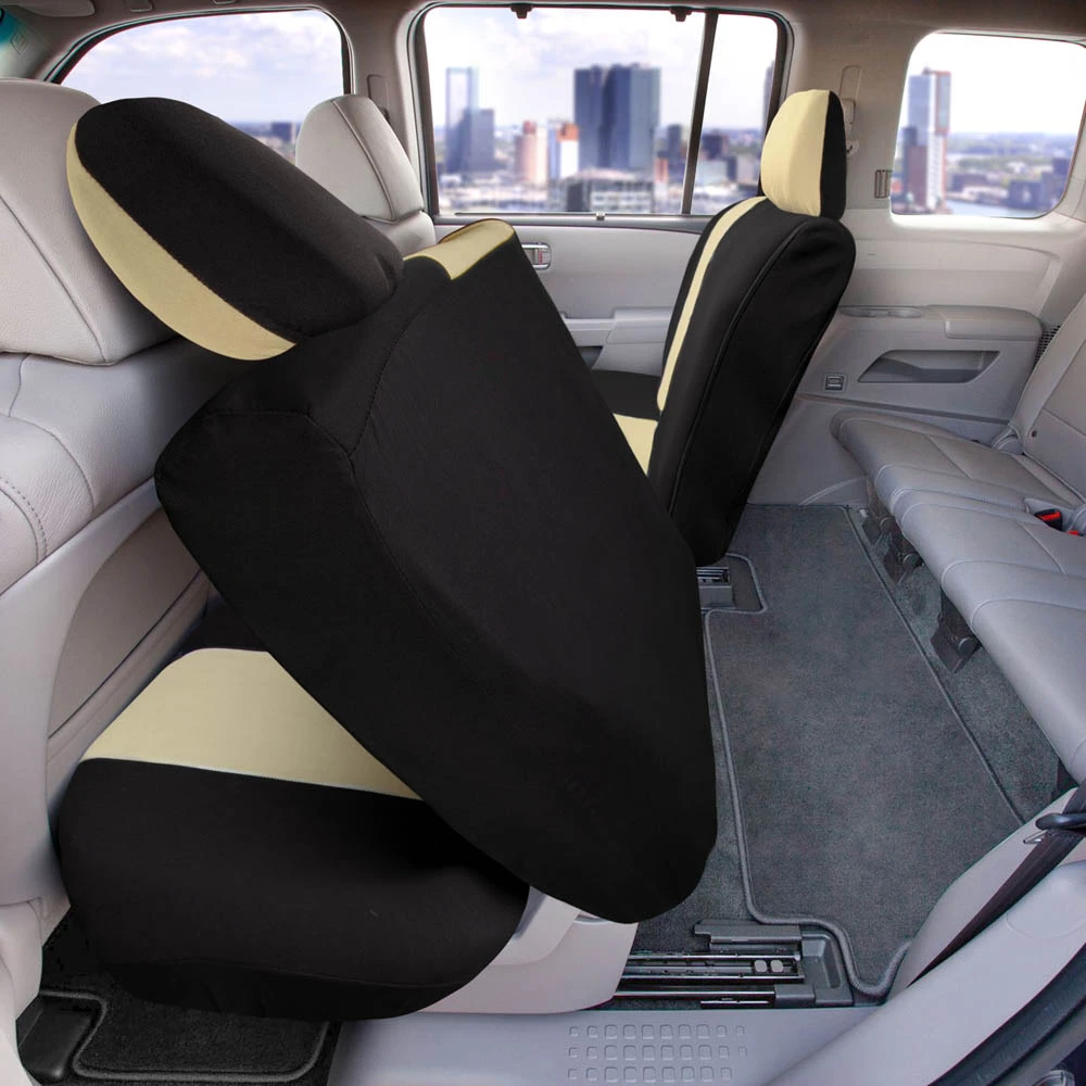 Full Coverage Flat Cloth Seat Covers - Rear Beige(Full Coverage Flat Cloth Seat Covers Rear Beige) 6 Full Coverage Flat Cloth Seat Covers - Rear Beige(Full Coverage Flat Cloth Seat Covers Rear Beige) - Image 6
