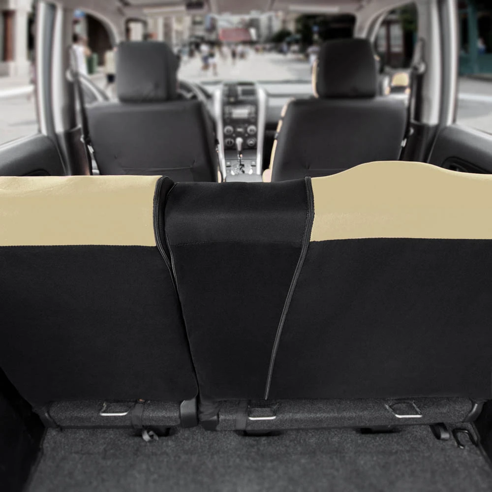 Full Coverage Flat Cloth Seat Covers - Rear Beige(Full Coverage Flat Cloth Seat Covers Rear Beige) 5 Full Coverage Flat Cloth Seat Covers - Rear Beige(Full Coverage Flat Cloth Seat Covers Rear Beige) - Image 5