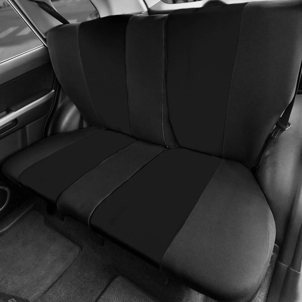 Full Coverage Flat Cloth Seat Covers - Rear Black(Full Coverage Flat Cloth Seat Covers Rear Black) 2 Full Coverage Flat Cloth Seat Covers - Rear Black(Full Coverage Flat Cloth Seat Covers Rear Black) - Image 2