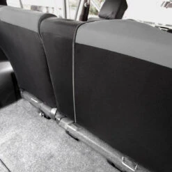 Full Coverage Flat Cloth Seat Covers - Rear Gray(Full Coverage Flat Cloth Seat Covers Rear Gray) -FH Group 88 FB039013 gray 04