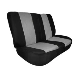 Full Coverage Flat Cloth Seat Covers - Rear Gray(Full Coverage Flat Cloth Seat Covers Rear Gray) -FH Group 88 FB039013 gray 07
