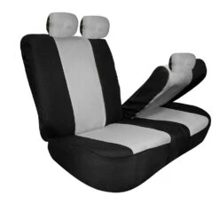 Full Coverage Flat Cloth Seat Covers - Rear Gray(Full Coverage Flat Cloth Seat Covers Rear Gray) -FH Group 88 FB039013 gray 09