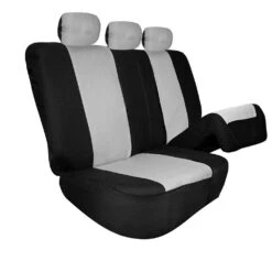 Full Coverage Flat Cloth Seat Covers - Rear Gray(Full Coverage Flat Cloth Seat Covers Rear Gray) -FH Group 88 FB039013 gray 10