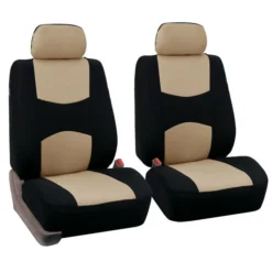 Flat Cloth Seat Covers - Front Set Beige(Flat Cloth Seat Covers Front Set Beige)