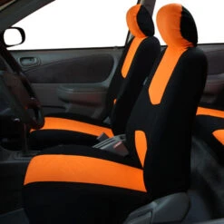 Flat Cloth Seat Covers - Front Set Orange(Flat Cloth Seat Covers Front Set Orange) 6 Flat Cloth Seat Covers - Front Set Orange(Flat Cloth Seat Covers Front Set Orange) -FH Group 88 FB050102 orange 03