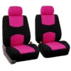 Flat Cloth Seat Covers - Front Set Pink(Flat Cloth Seat Covers Front Set Pink)