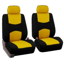 Flat Cloth Seat Covers - Front Set Yellow(Flat Cloth Seat Covers Front Set Yellow)