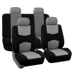 Flat Cloth Seat Covers - Full Set Gray(Flat Cloth Seat Covers Full Set Gray)