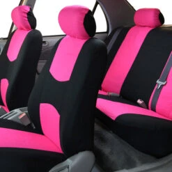 Flat Cloth Seat Covers - Full Set Pink(Flat Cloth Seat Covers Full Set Pink) -FH Group 88 FB050114 pink 04