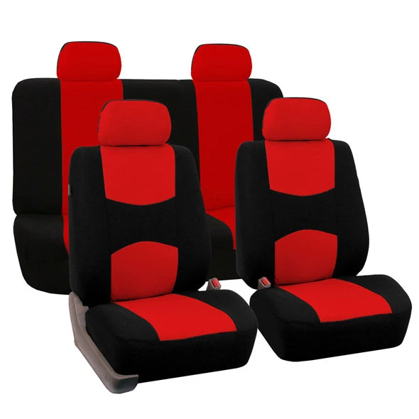 Flat Cloth Seat Covers - Full Set Red(Flat Cloth Seat Covers Full Set Red) 1 Flat Cloth Seat Covers - Full Set Red(Flat Cloth Seat Covers Full Set Red)